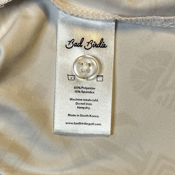 Bad Birdie Core Polo Women’s Medium Stucco UPF 50 4-Way Stretch Wicking New $78 - Picture 7 of 7